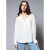 HIGH STAR Women's Oversized Fit Shirt (HSWSHW23509_WH_White