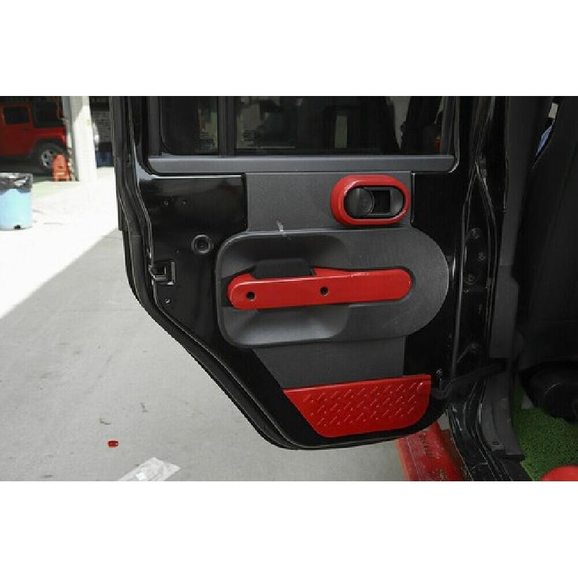 Interior Door Switch Bowl Cover Trim Decor For Jeep wrangler JK 2007-10 4Dr Red