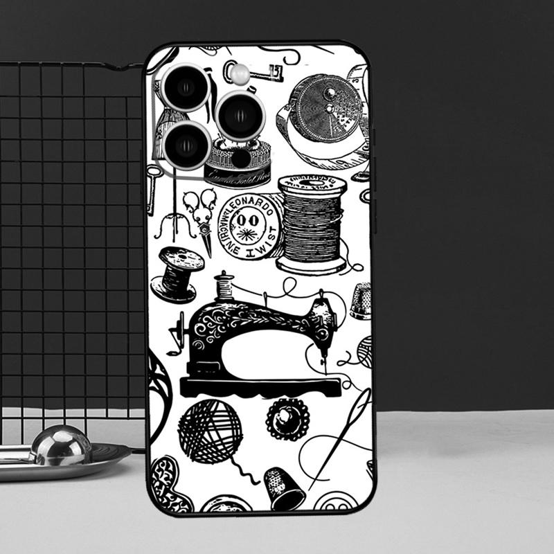 Sewing Scissors Phone Cover For iPhone 12 13 Mini 11 14 Pro Max X XS XR Max 7 8 Plus SE Soft Case Fundas