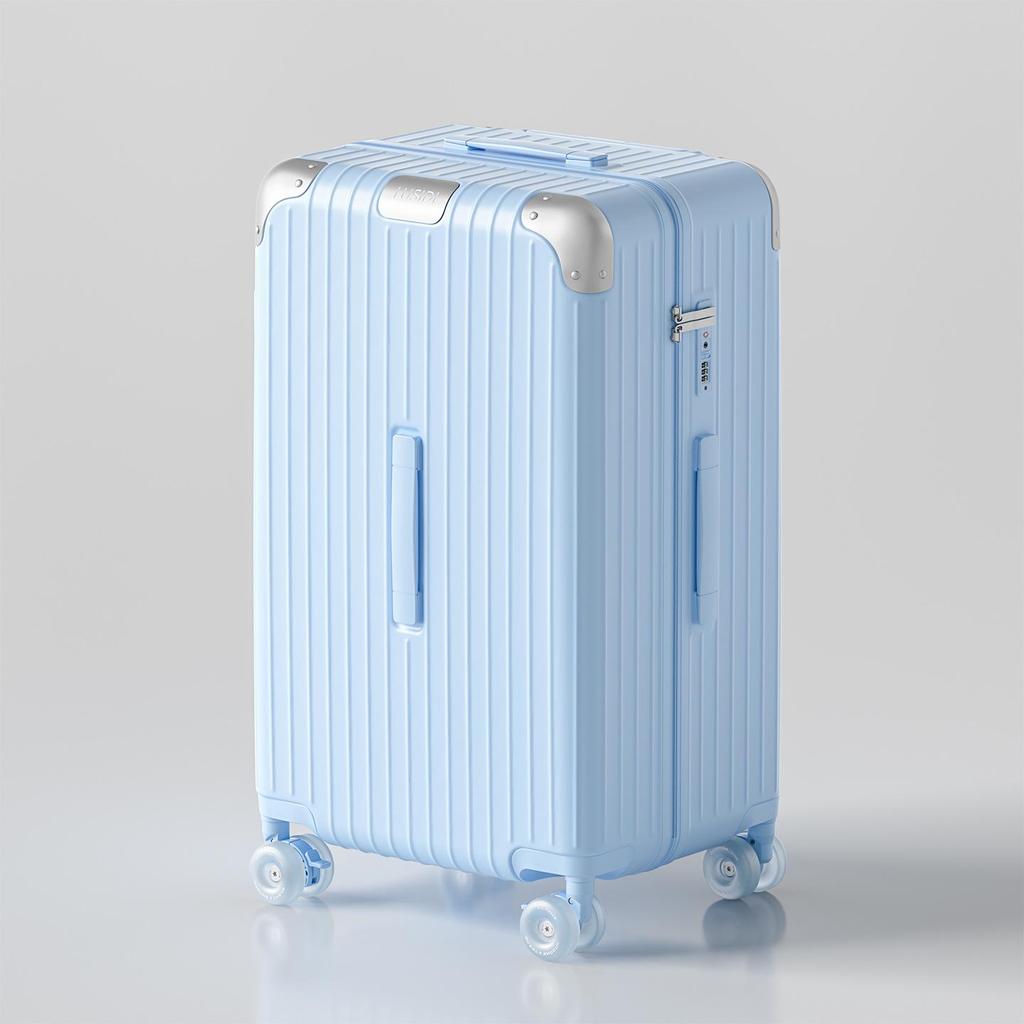 24-Inch Large Capacity Plastic Frame Suitcase with Trolley and Password Lock for Men and Women