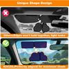 Square Static Cling Car Window Shades For Windshield & Side Windows – Universal Fit (9.84" X 7.09") Driver Side Window Sunshade, Glare-Reducing