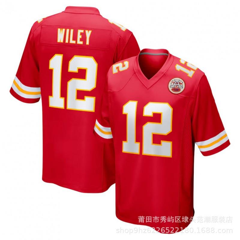 Kansas City Chiefs Football Jersey 15 Mahomes 87 Kelce Embroidered Sports Team Uniform