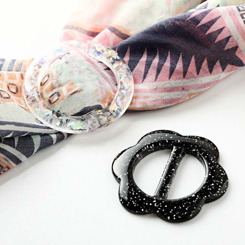 Clothes Decoration Flower Heart Garment Accessories T Shirt Clips Garment Buckle Resin Scarf Buckle