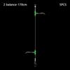 5PCS Night Glow Fishing Leader Line Sea Fishing Balance with Swivels Snaps Fishing Wire Leader 360Degree Rotating Fishing Tackle