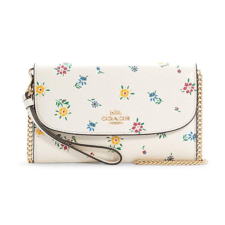 

New COACH Gemma Leather Handbag, Shoulder Bag, Crossbody Bag Trumpets Women s White C4557-IMCAH 20.1*2.5*12.4CM