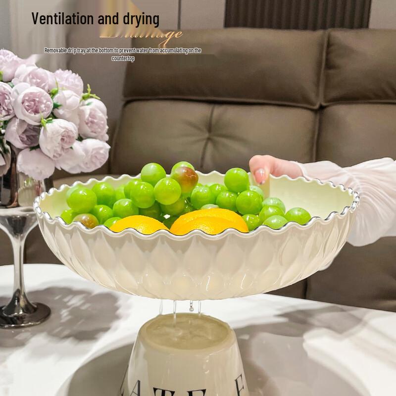 Naijiang Light Luxury Fruit Plate with Drain Basket