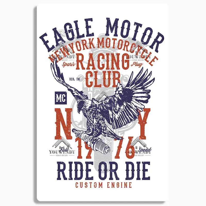 Born to Ride Motorcycle Tin Signs, Retro Metal Sign Plaque, Vintage Wall Decor, Garage, Bar, Man Cave, Decorative Plate
