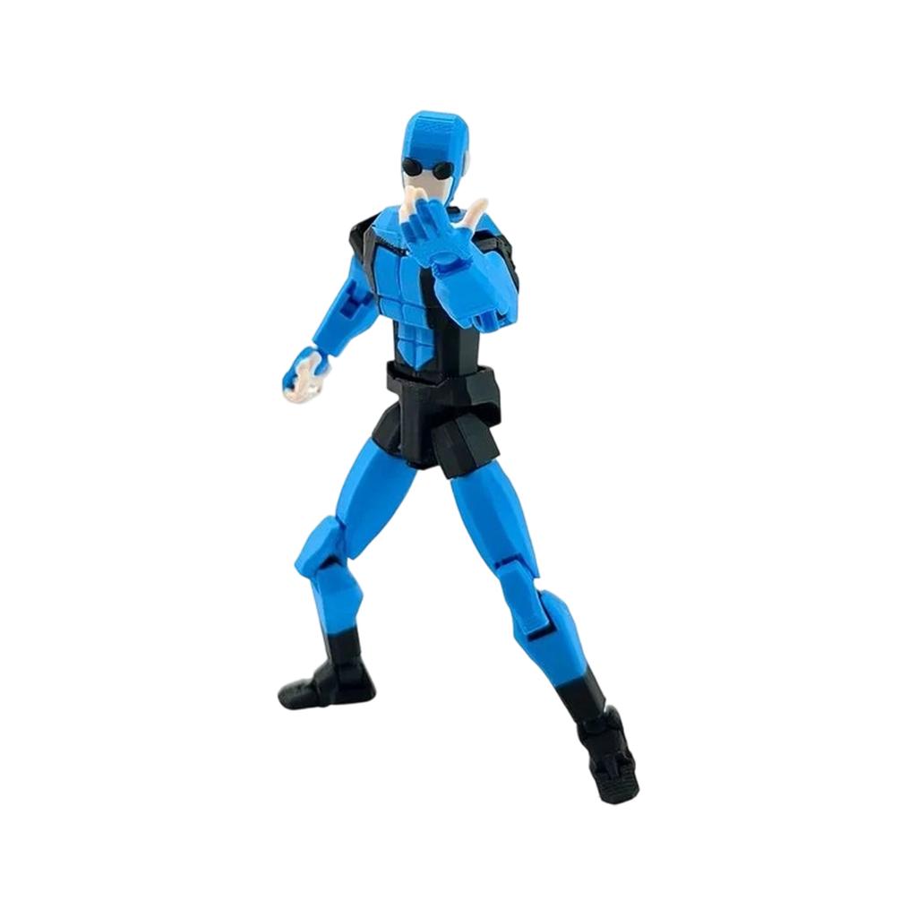 Poseable Action Figure with Articulated Joints and Removable Cape for Collectors and Display Suitable for Various Poses and Customization