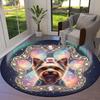 Dogpaws Round Area Rug,Carpet Rug for Living Room Bedroom Sofa Playroom Decor,Non slip Floor Mat