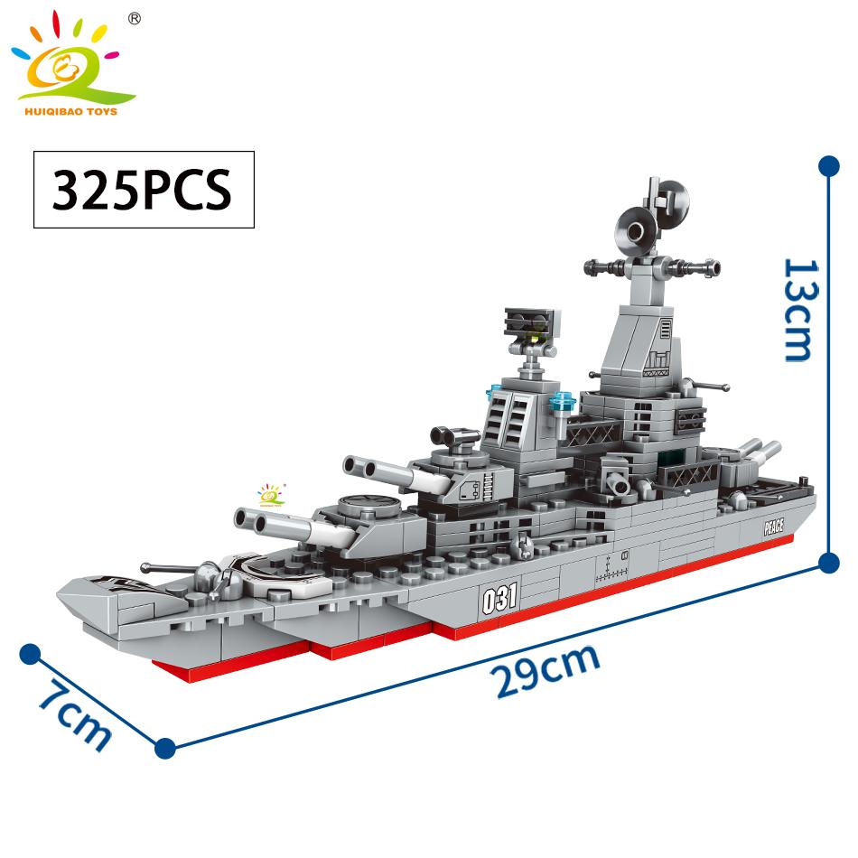 Non-Toxic Military Ship Aircraft Cruiser Building Blocks Army Tank Truck Model Bricks City Construction Children Toy For Children Gift