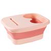 Foldable Footbath Massage Bucket Soaking Bucket Folding Spa Foot Bath Bucket Household Sauna Bathtub Pedicure Bath Supplies Pink