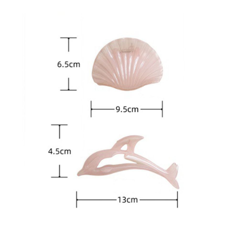 Dolphin Shell Series Hairpin Acetate Back Head Headwear Elegant Hair Claw Clip Hair Accessories
