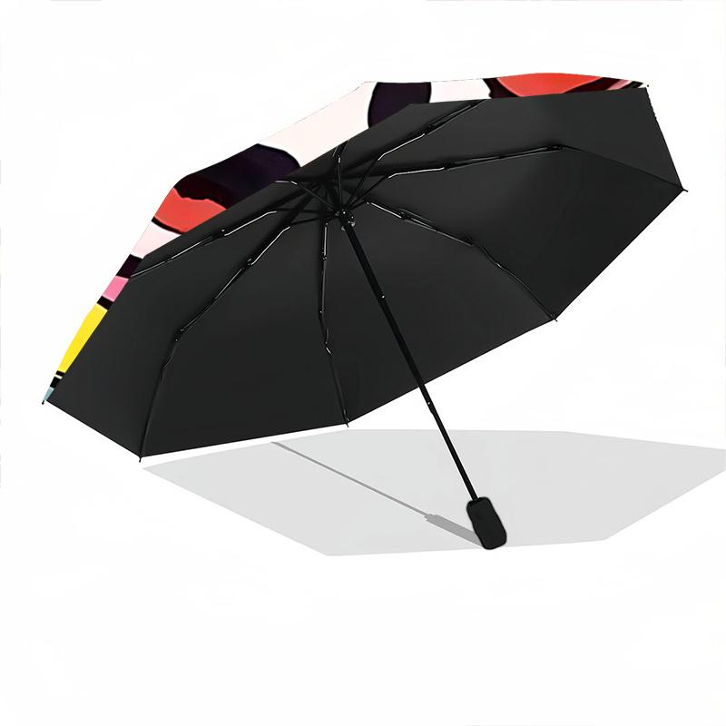 1pc Hello Kitty Automatic Opening/Closing Umbrella - Portable Three-Fold Design with 8-Bone Iron Frame - Outdoor, Gift for Fans, Travelers, Everyday U