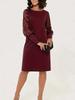 Spring/Autumn Dress Women's Lace Long Sleeve Patchwork Slim Fit Dress