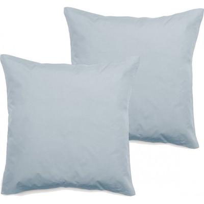 Set mit 2 Kissenbezügen aus Perkal aus reiner gekämmter Langfaser-Baumwolle, 80 Fäden/cm², Südwind - Gletscher - Set mit 2 Kissenbezügen 65 x