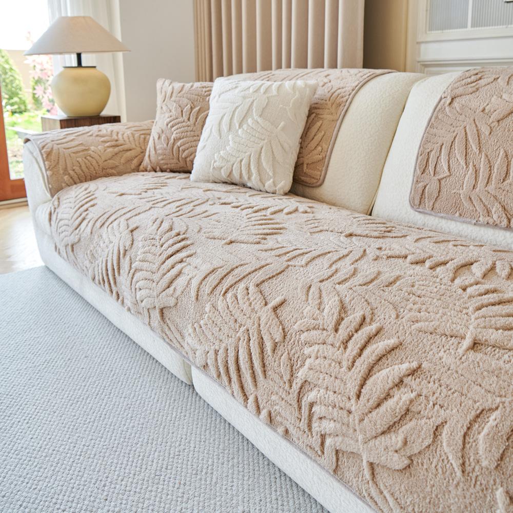 Leaf Autumn And Winter Sofa Cushion Sofa Cover Sofa Cover  New Sofa Seat Cushion Sofa Towel Plush Cushion