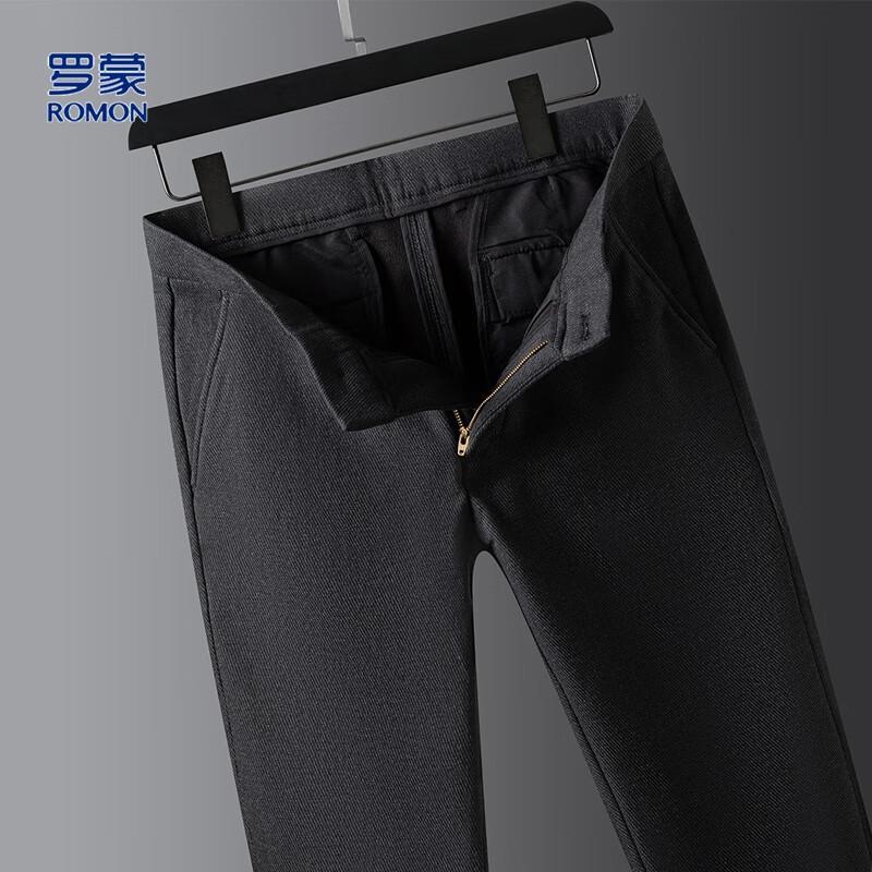 ROMON Men's Wool Blend Fleece Lined Casual Pants