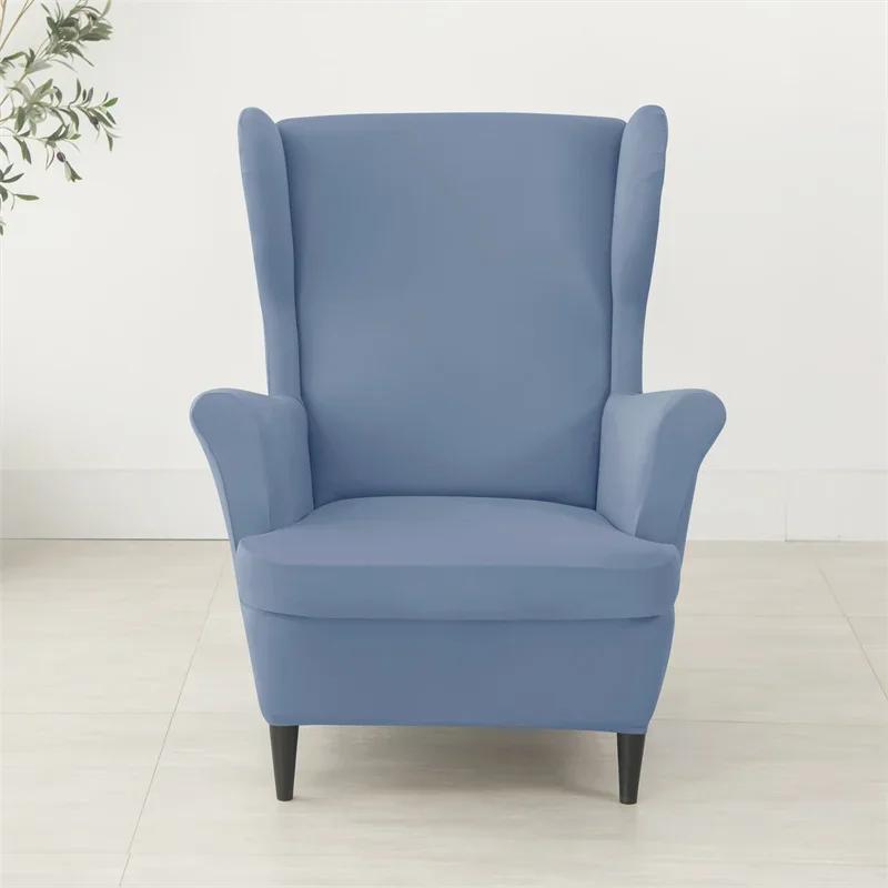 Nordischer Ohrensesselbezug Stretch Günstiger Spandex Sesselbezug Rutschfest Waschbar Entspannen Sofabezüge mit Sitzkissenbezügen