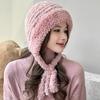 Strap Up Plush Hat Outdoor Cycling Ear Protection Hat Women's Fashion Windproof Warm Hat Winter
