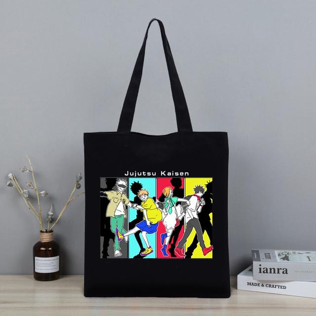 Jujutsu Kaisen Mönstertryck axelväska Dam 2021 Shopper Anime Clutchväska Damväskor Märke Y2k-väska Ulzzang Damväska