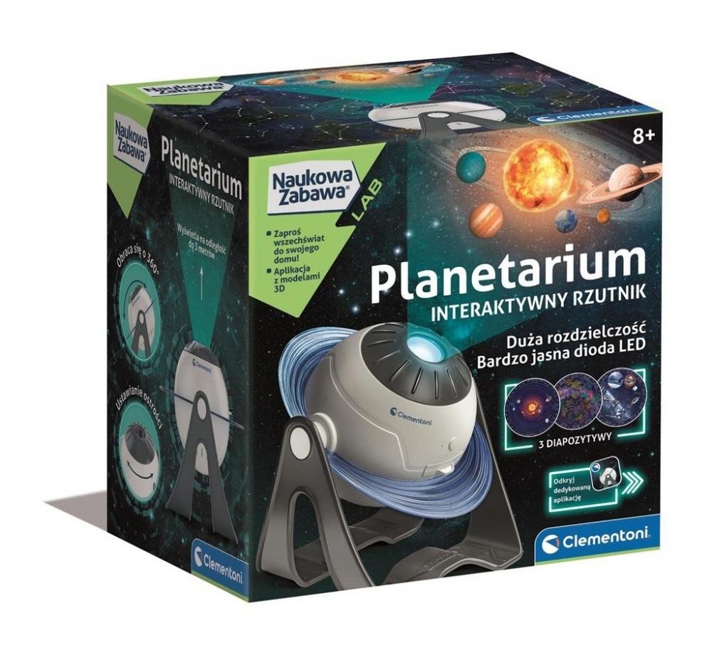 Wetenschappelijk plezier. Interactieve projector. Planetarium.