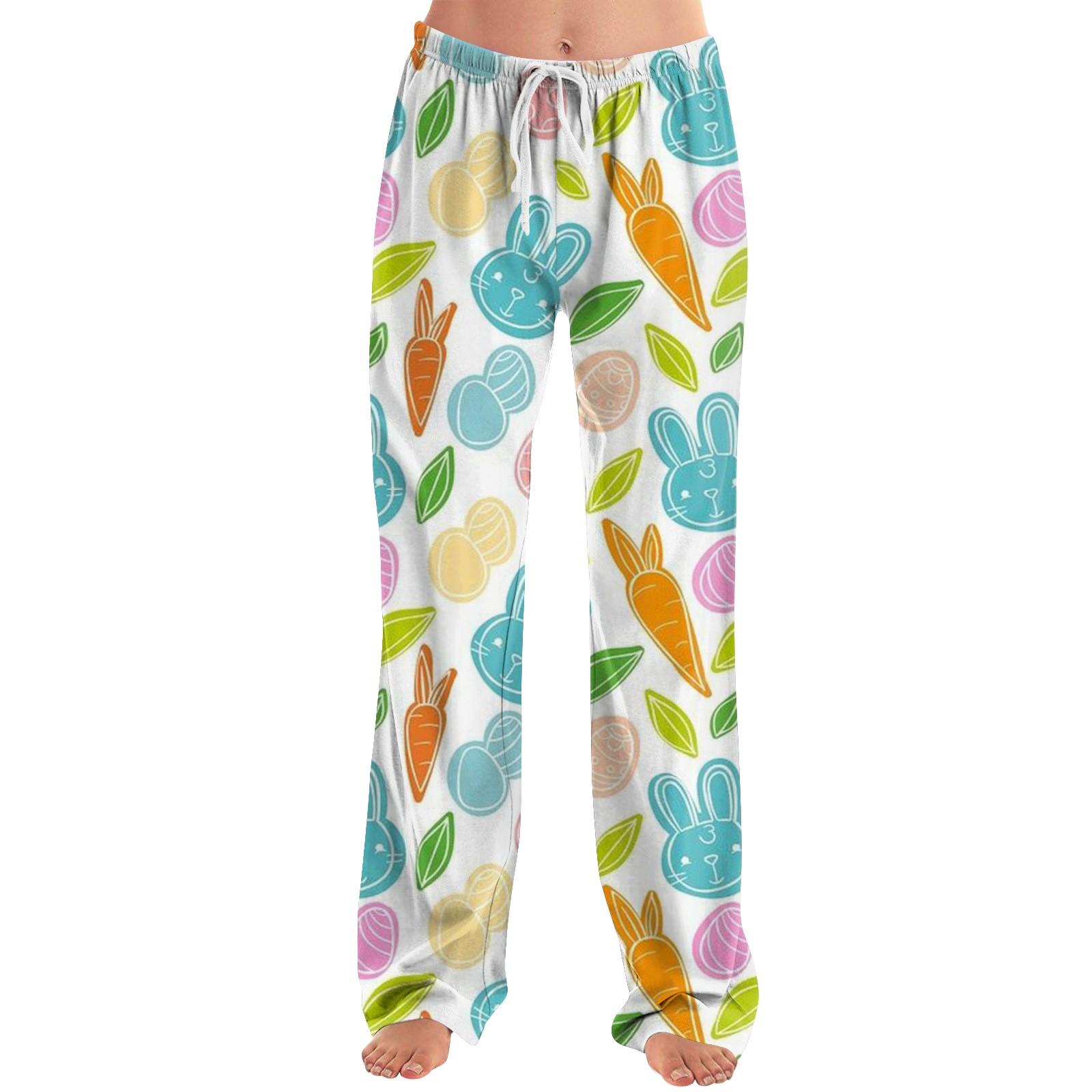 

Женские модные свободные повседневные брюки с пасхальным принтом S