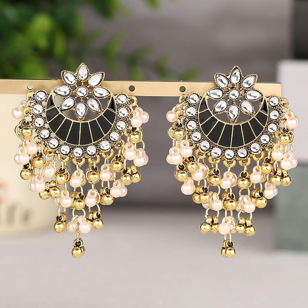 Retro Indian-Style Wind Chime Drip Oil Earrings