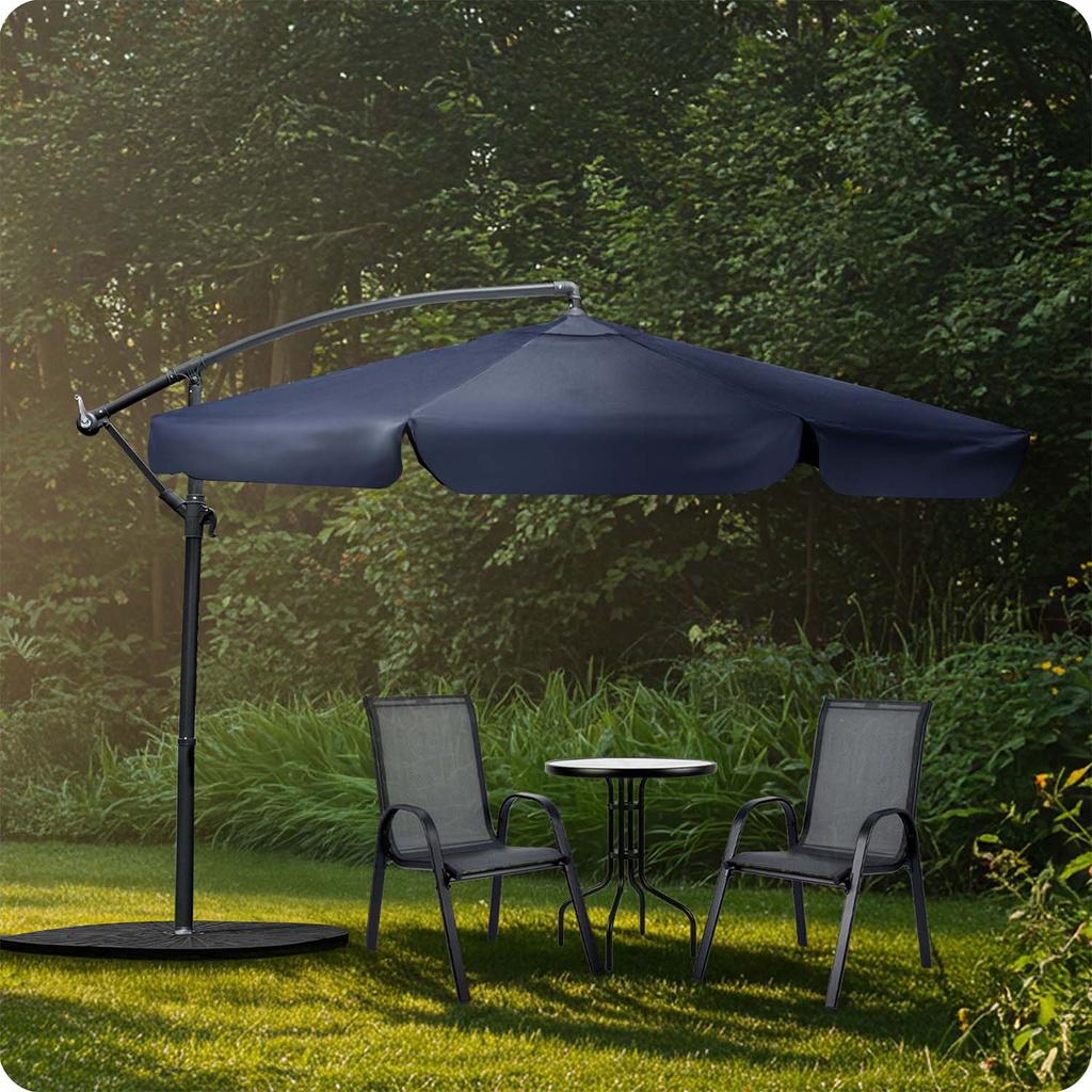 Folding Garden Parasol 6-Segment 350 Cm With Cover Plonos Pl-880