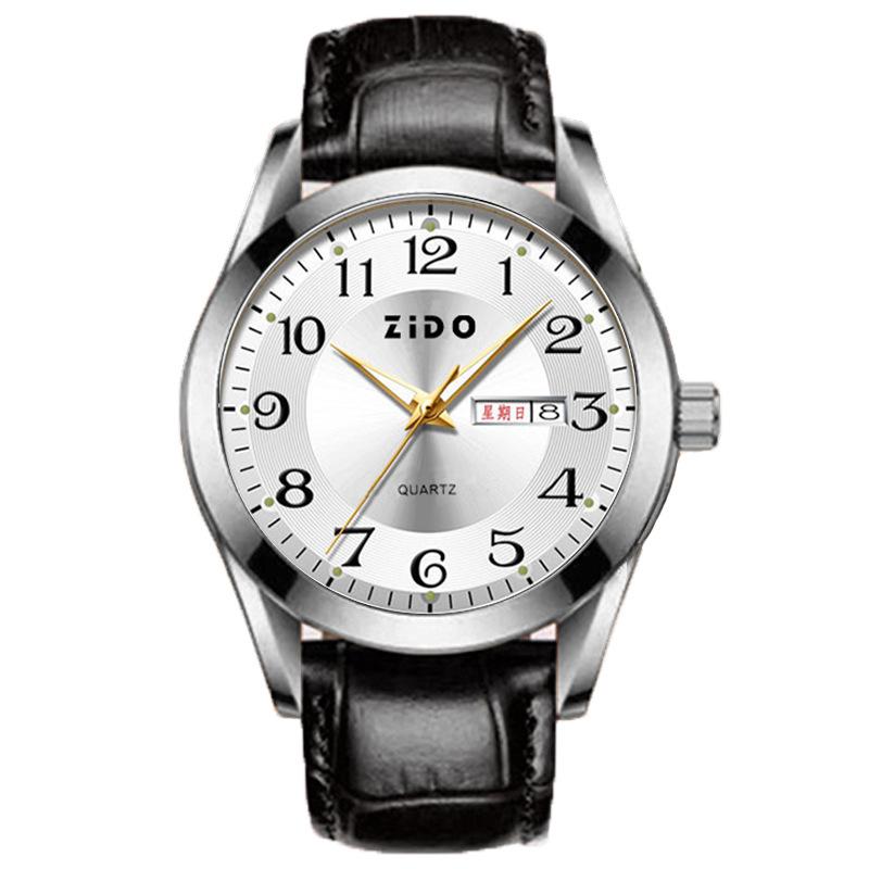 High-End Fashion Men'S Watch Light Luxury Versatile Automatic Quartz Luminous Old Man'S Watch Big Number
