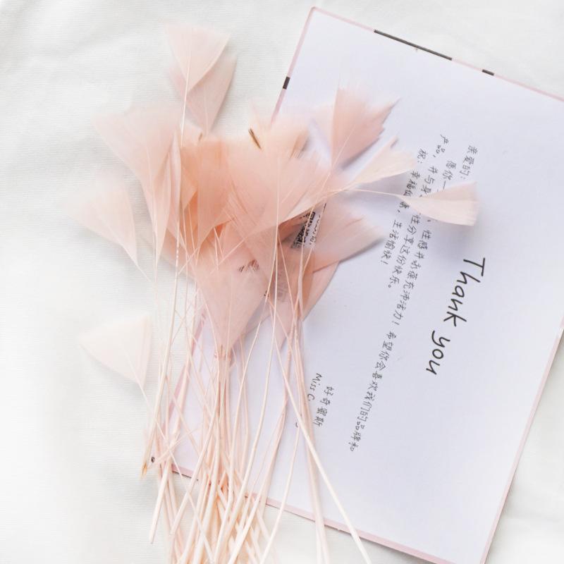 50Pcs18 Color Feather Decoration Diy Handmade Materials Small Butterfly Color Feather Decoration Headgear Clothing Accessories