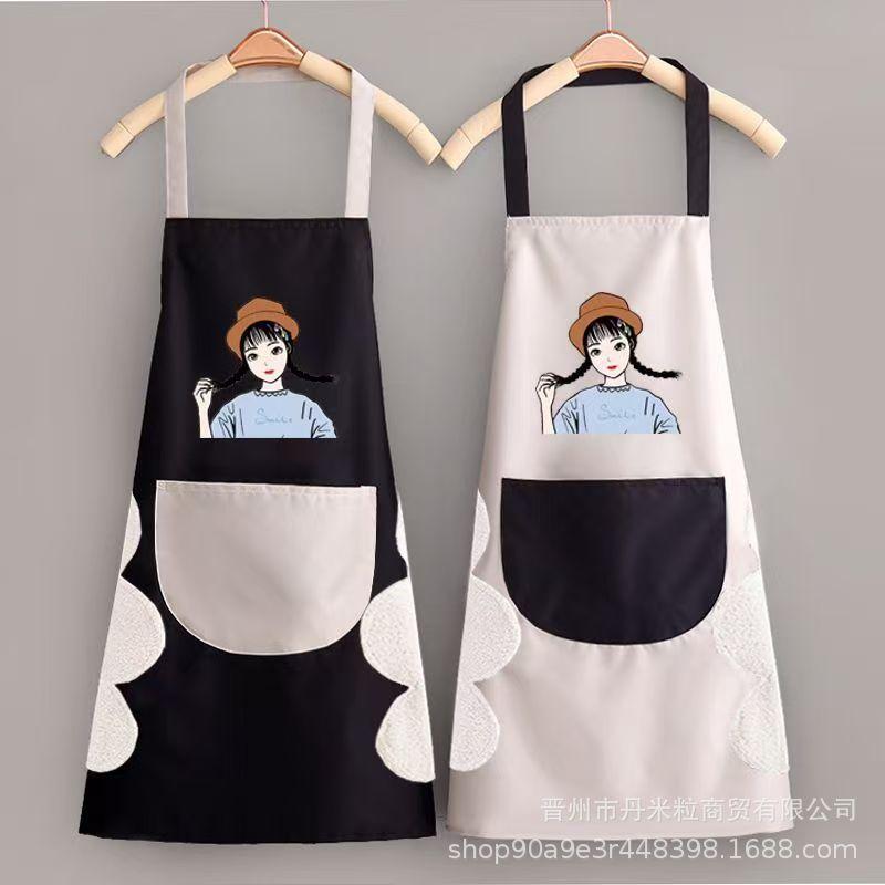 

Очаровательный японский водонепроницаемый и маслостойкий кухонный фартук для готовки и работы по дому - Женская мода с логотипом Regular Girl Apron Leather Pink