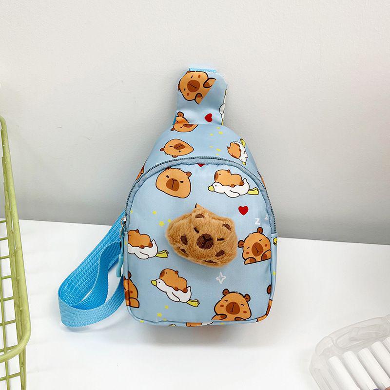 

Детская модная сумка кроссбоди с мультяшным принтом и куклой маленького медвежонка - Повседневная наплечная сумка для мальчиков и девочек Standard