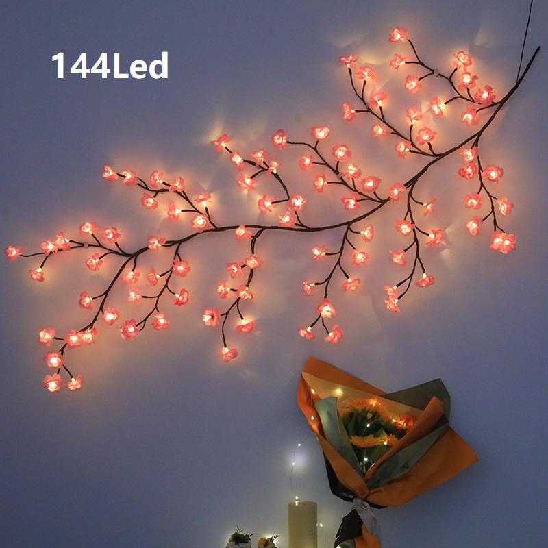 Tree Branch Lamp Bedroom Wall Decoration Willow Vine Tree Light Strip 8 Lighting Modes DIY Atmosphere Light Home Lighting