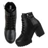 Shoetopia Bottines Courtes à Talon Épais pour Femme avec Semelle Antidérapante, Bottines de Cheville Tendance Confortables | Semelle Intérieure Souple Amortie | Pour Usage Décontracté, Soirée & Hiver