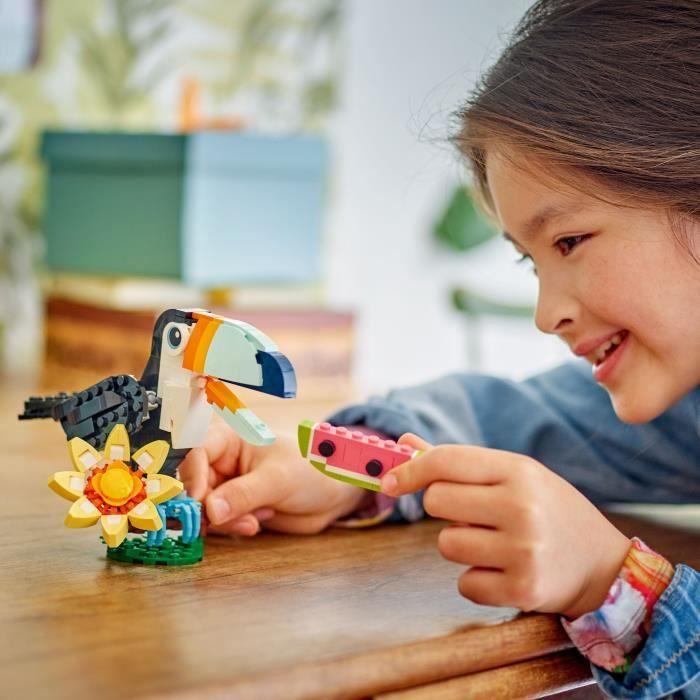 LEGO Creator 3-en-1 31173 Animaux Sauvages : le Toucan Tropical - Jeu dès 7 ans