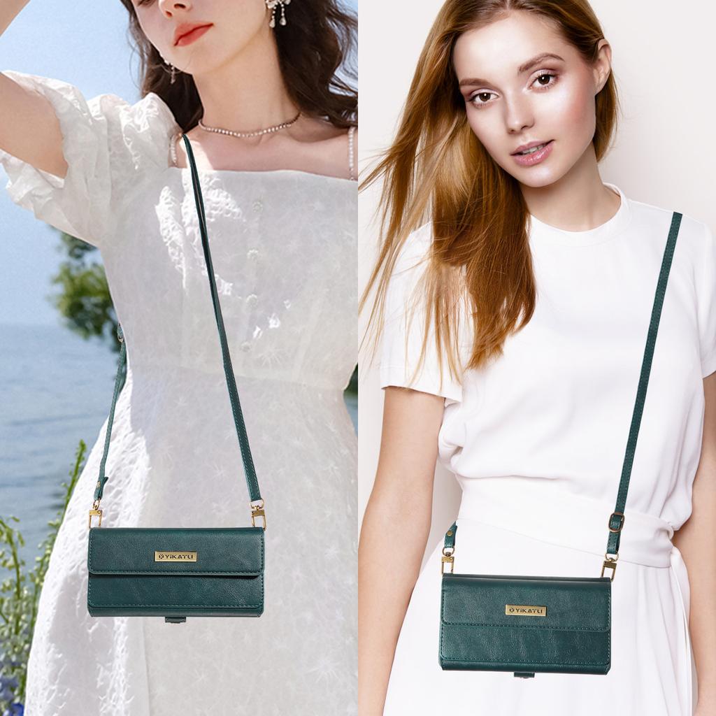 Für Samsung Galaxy A16 4G/Galaxy A16 5G/Galaxy A26 5G Hülle YIKATU YK-008 Reißverschluss-Geldbörse Leder-Handyhülle mit Schultergurt