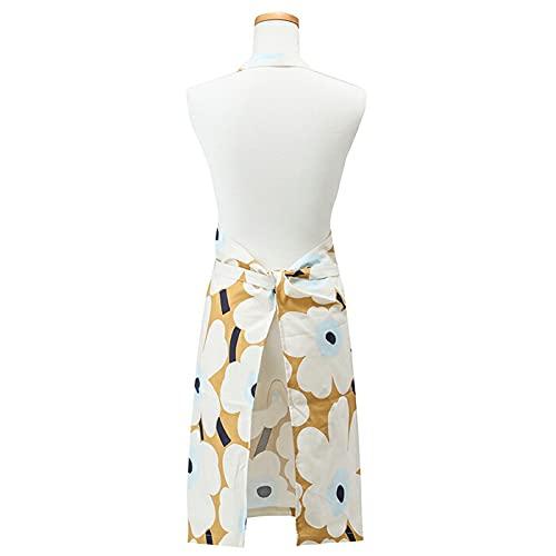 Marimekko Rasymatto Apron, Black and White with Polka Dots, Size 070692, Size 190, Length 84cm, Width 83cm [Parallel Import]