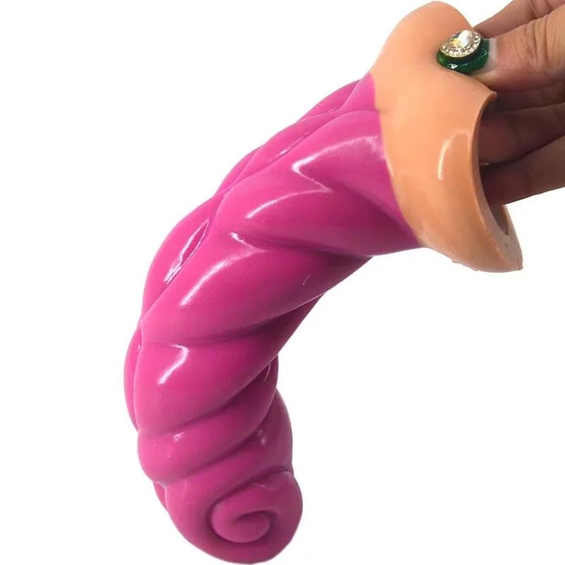 Simulation Snail Penis Female Masturbation Device Golden Anal Plug Adult Sex Toys