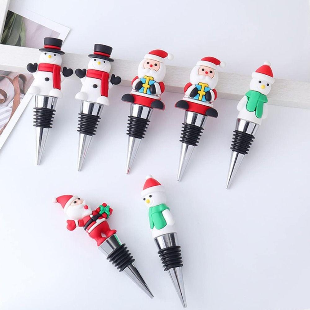 Wiederverwendbare Metall-Weinkorken Drehverschluss Weihnachts-Flaschenverschluss Versiegelungsstopfen Langlebige Weinversiegler Küche