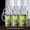 Hongzhu Heat-Resistant Glass Tea & Beer Mugs with Tree Grain Handle