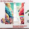 2D flat printing 2pcs Window Curtains Dreamy Rainbow Cloudscape Fantasy Digital Printed Polyester Drapes Birthday Party Use for