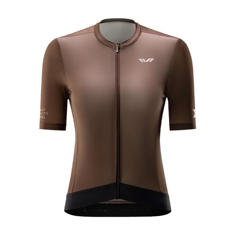 ROCKBROS Damen Schnelltrocknendes Radtrikot Kurzarm Atmungsaktiv Fahrradshirt Rennrad Frühling Sommer