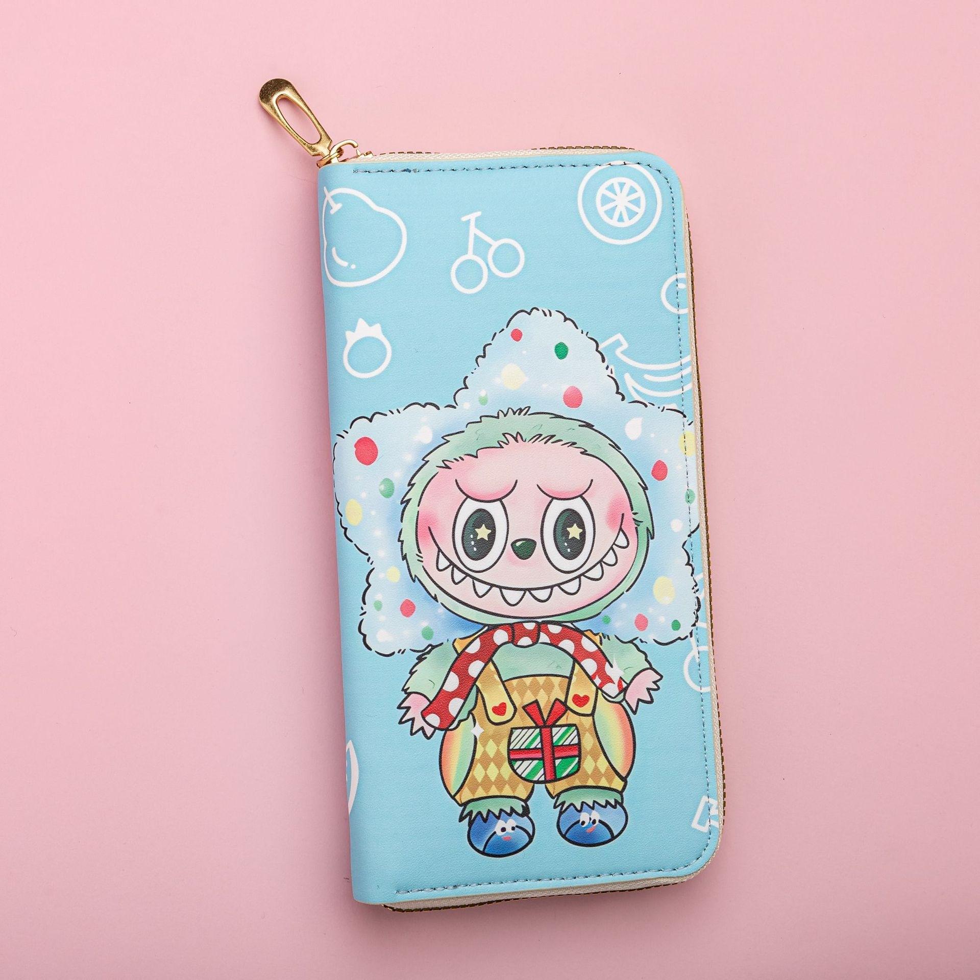 

Cartoon Labubu Wallet Student Card Holder Coin Purse Cute Portable Coin Storage 19.5*10*2cm