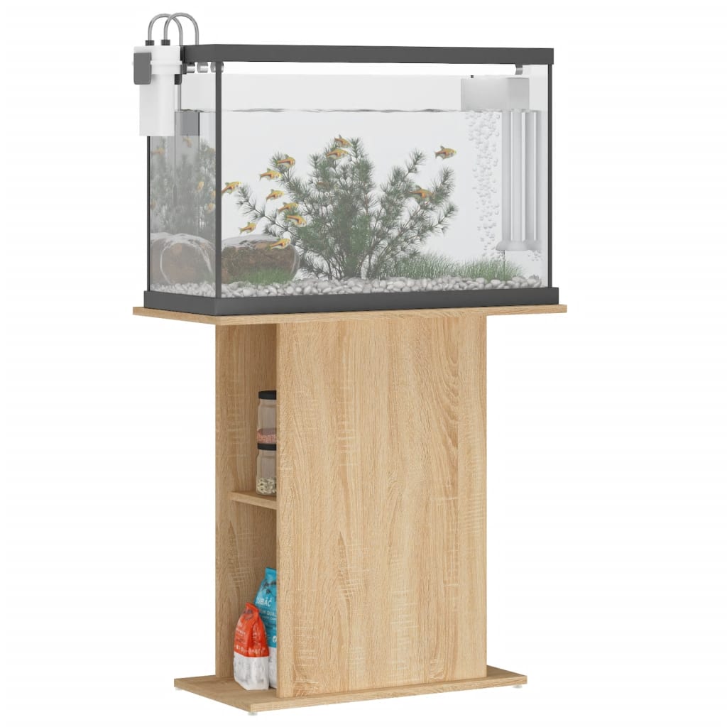 Aquarium Stand Sonoma Oak Finish 75 x 36 x 72.5 cm Particleboard
