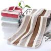 2PCS Bath Towel Striped Pattern Thickened Absorbent Towel Set Soft Face Towel for Home Bathroom Spa Quick Drying Microfiber
