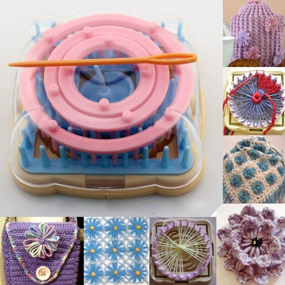 Pattern Knitting Flower Loom Set Knitting Tools Flower Knitting Wool Yarn Knitting Flower Loom