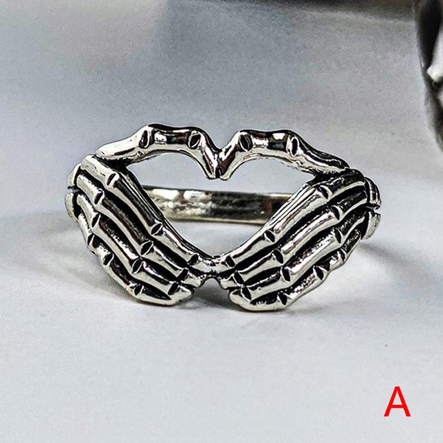 Vintage Ghost Finger Rings For Women Men Teens Retro Classic Open End Adjustable Hell Ghost Claw Statement Ring Fashion Jewelry