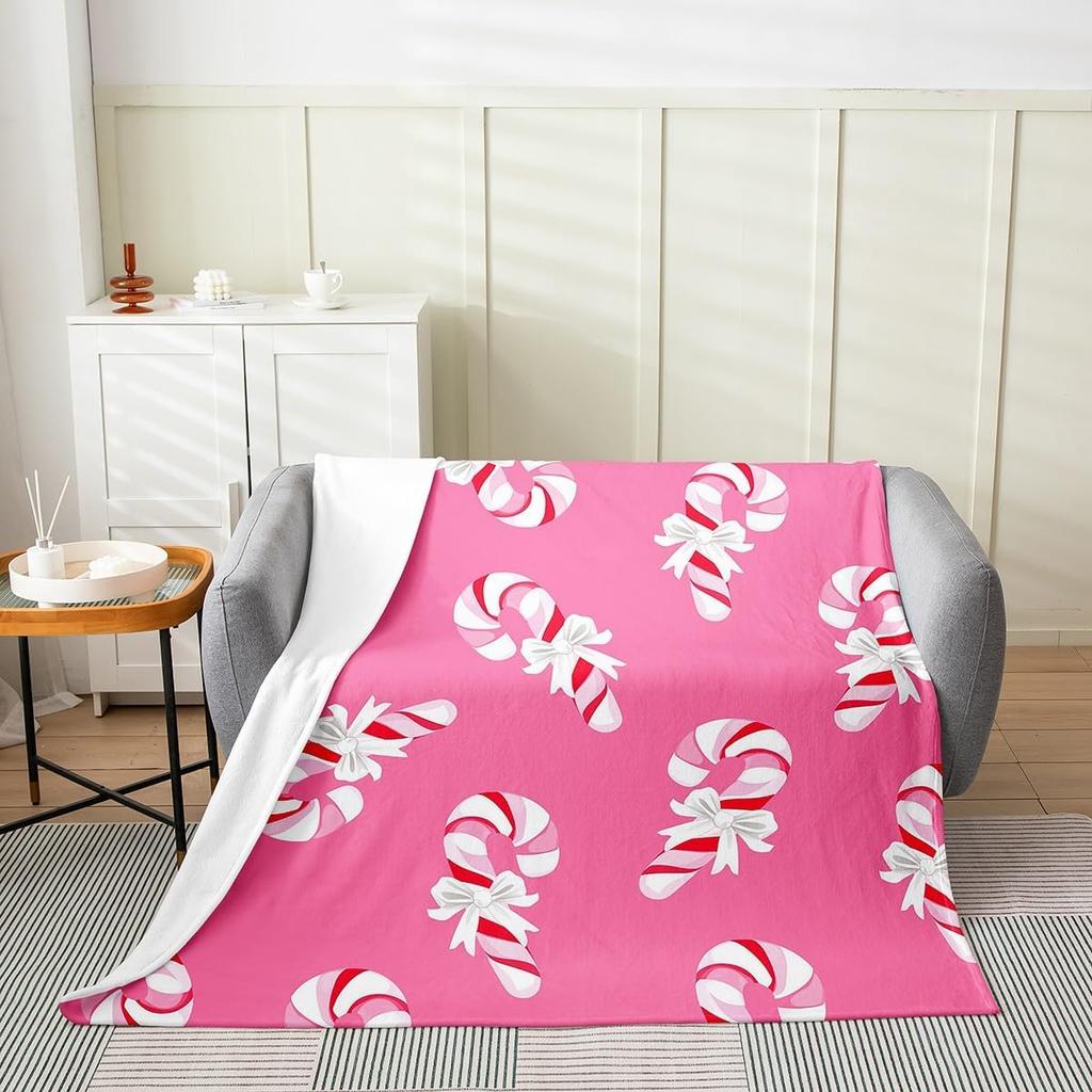Black Santa Claus Fleece Throw Blanket Queen Kids Christmas Flannel Blanket Plush Fuzzy Xmas African American for Bed Couch