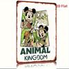 2D Flat, 1pc Disney Animal Kingdom Metal Wall Art - 20.32x30.48 Cm Vintage-Style Iron Hanging Decor with Classic Disney Characte