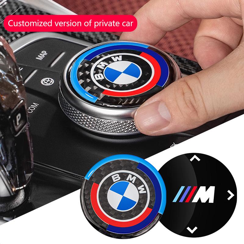 Dekor-Aufkleber für den Multimedia-Knopf im Fahrzeuginnenraum für BMW G20 G30 F10 F40 F44 F34 F30 G01 G02 G05 G06 G07 F25